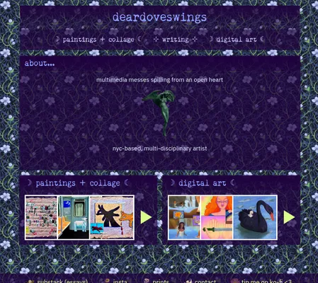 Screenshot of deardoveswings